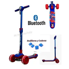 GENERICO - Scooter para Niños Musical Blue Spider Modelo 2026