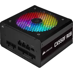 CORSAIR - Fuente de Alimentación CX550F RGB Modular 80 Plus Bronze Negro