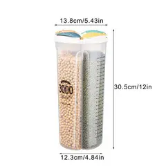 GENERICO - Dispensador De Cereales Caja De Almacenamiento 4 rejillas 3000ml