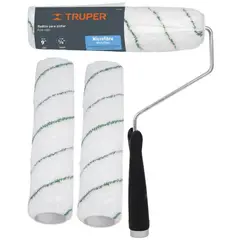 TRUPER - Kit Rodillo para pintar, fino acabado, antigotas 9" 3/8" + 2 repuestos