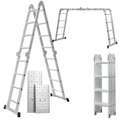 TRUPER - Escalera multiposición 16 peldaños escalera articulada 200kg -