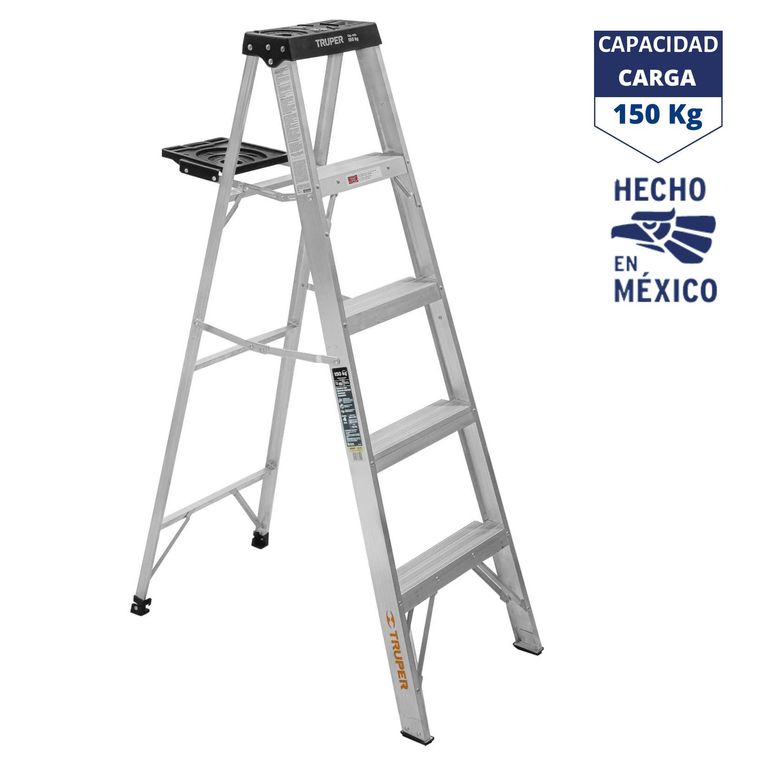 Escalera tijera 4 peldaños capacidad de carga 150 kg -