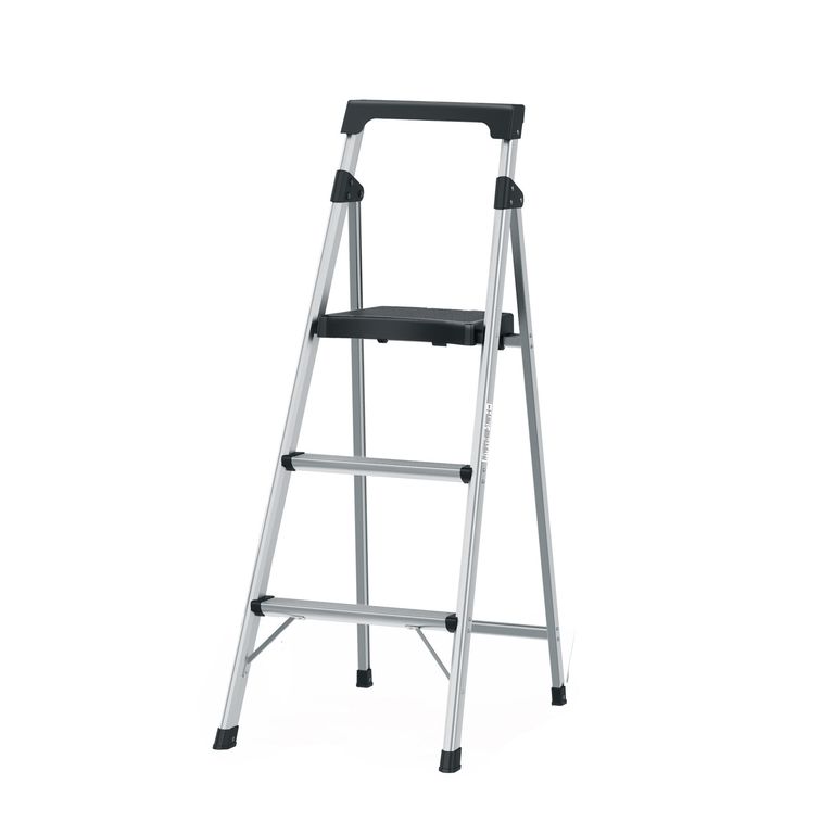 Escalera tubular 3 peldaños, plegable -