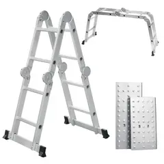 TRUPER - Escalera multiposición 8 peldaños capacidad de carga 150kg -