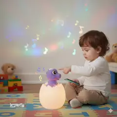 GENERICO - Lámpara de dinosaurios Led Recargable 130 canciones TYRANNOS