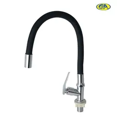 C&A - Llave Caño de lavadero flexible para mueble Negro
