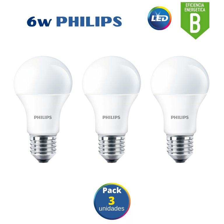 Foco led 6w ecohome / pack 3 unidades