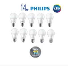 PHILIPS - Foco led 14w ecohome / pack 10 unidades - luz blanco