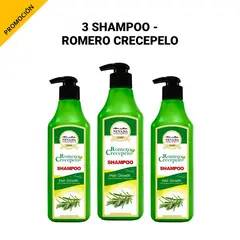 GENERICO - 3 Shampoo Romero Crecepelo 320 ml