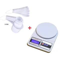 GENERICO - Balanza De Cocina Digital Set 11pcs De Cucharas Medidoras