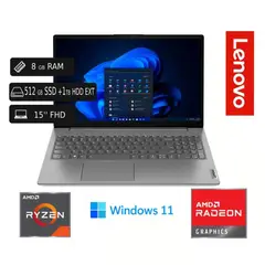 LENOVO - V15 G4 AMD RYZEN 8GB RAM 512GB SSD 1TB HDD EXT. 15.6 + COOLER + USB 128GB + CABLE INTERNET