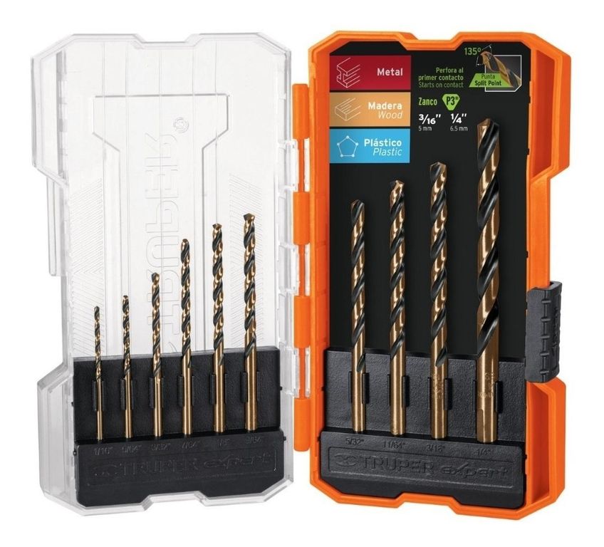 Juego de 10 brocas HSS para metal en estuche, Expert