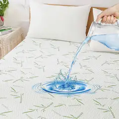 ISATEX HOME - Protector Impermeable Liga De Colchón De Bambú 1,5 plazas