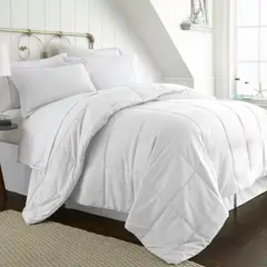 ISATEX HOME - Cubrecama Queen Monocromo Premium De Algodón Pima Blanco