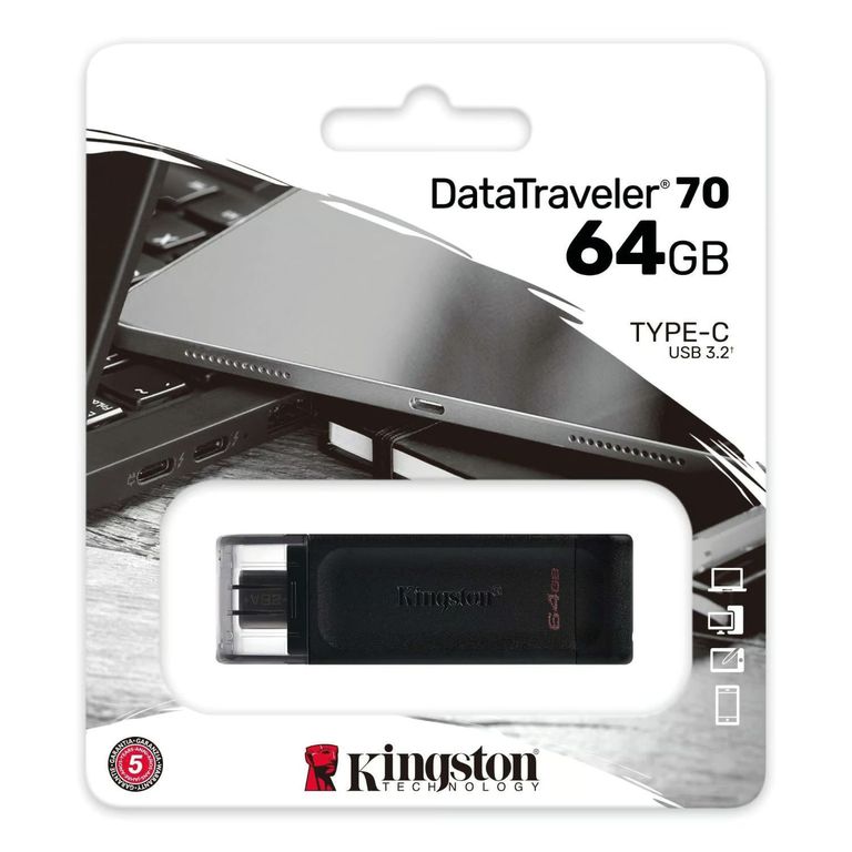 MEMORIA FLASH USB DT70 64GB USB TIPO C