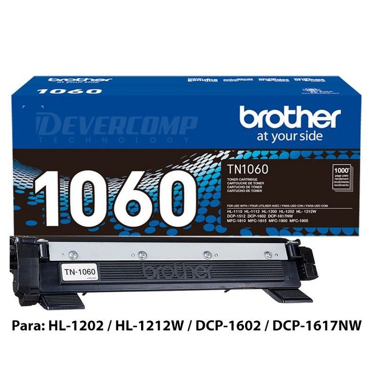 Tóner TN-1060 para HL-1202 HL-1212W DCP-1602 DCP-1617W