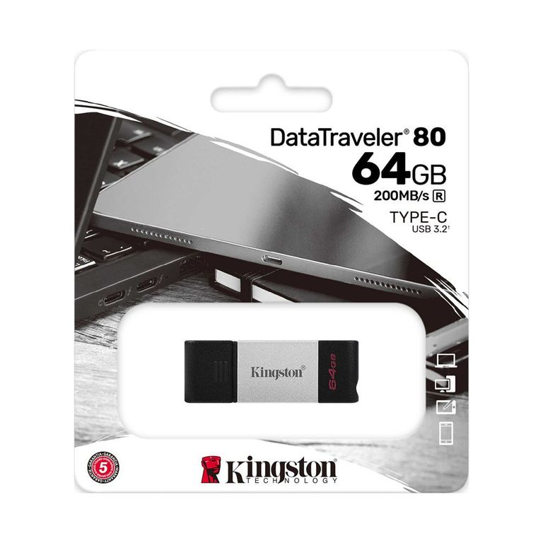 Memoria USB-C 3.2 64GB DataTraveler 80 DT80/64GB