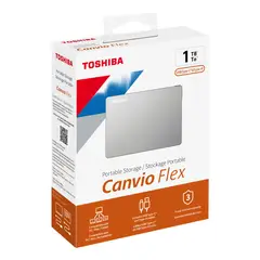 TOSHIBA - Disco Duro Portatil Externo Canvio Flex 1TB Plata, USB 3.2