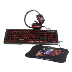 HALION - Combo Gamer 4 en 1 HA-880C Pantro Tecla/Mouse/Auricular/Pad