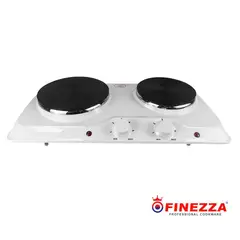 FINEZZA - Cocina Eléctrica 2 Hornillas FZ-204D4B 2250W