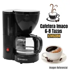 IMACO - Cafetera Eléctrica ICM608 6 a 8 Tazas negro