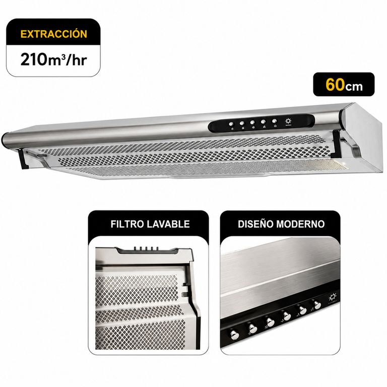Campana Extractora 3 Vel cei-602crp
