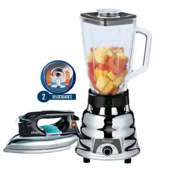 OSTER - Combo Licuadora 2 vel. 250-22 clásica + Plancha Pesada