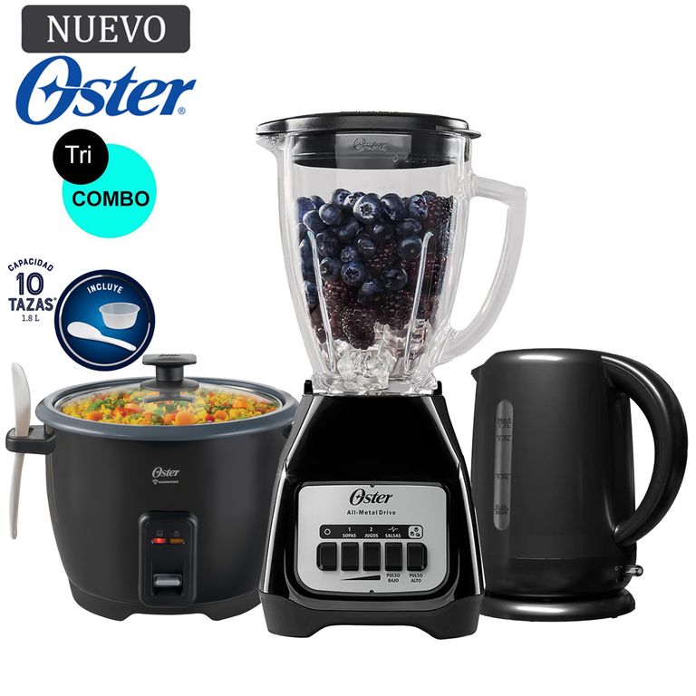 Tri-Combo Olla Arrocera CKSTRCB10DFBLK + BLSTKAG-BPB+ BVSTKT3101