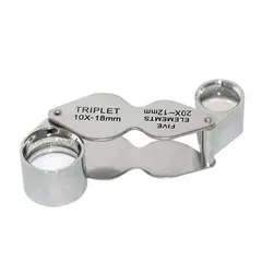 GENERICO - Lupa Geologica 10x 18mm 20x 12 Mm Plegable