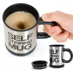 GENERICO - Taza Batidora Autoagitable Self Stirring Mug De Acero A Pila