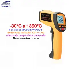 BENETECH - Pirómetro Termómetro Infrarrojo Profesional - GM1350