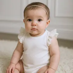 ECOBEBE - Body Bebé Broderie - EcoWhite 100 Algodón Orgánico