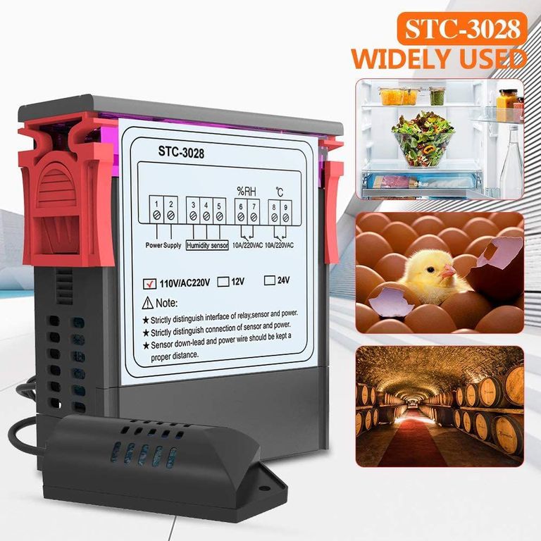 Termostato Higrostato Control Temperatura Humedad STC-3028