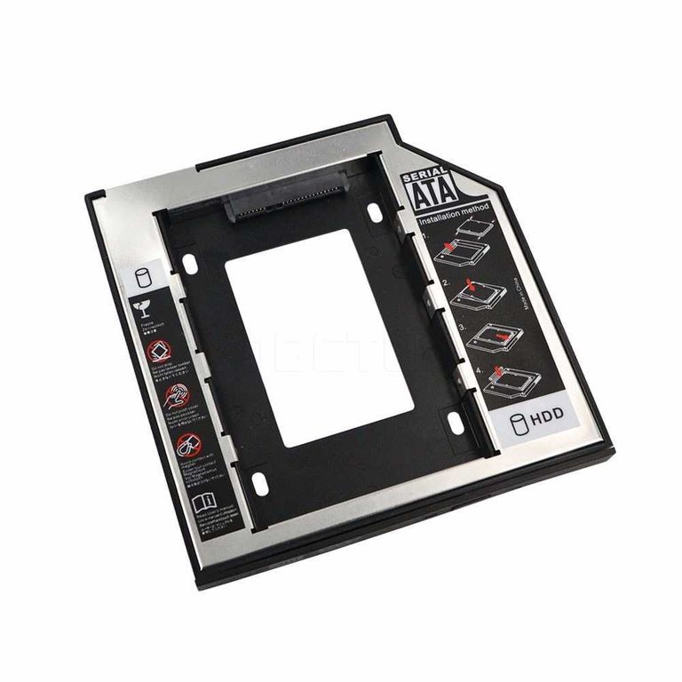 Caddy 2nd Hdd Ssd Disco Duro Sata Cd Dvd-rom Laptop 12.7 Mm