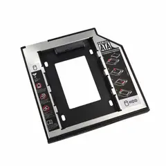GENERICO - Caddy 2nd Hdd Ssd Disco Duro Sata Cd Dvd-rom Laptop 12.7 Mm