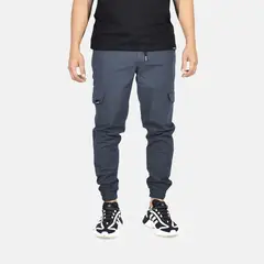 YONISTERS CLOTHING - Jogger Cargo Drill Semipitillo Gris Azulado