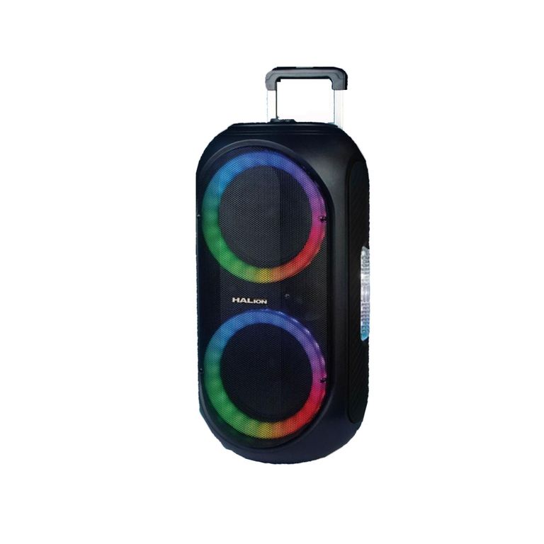 Parlante HA 2018 BEAT 1200W USB BT FM Luces LED con Micrófono