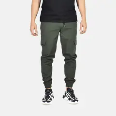YONISTERS CLOTHING - Jogger Cargo Drill Semipitillo Verde
