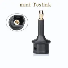 GENERICO - Adaptador de Conector Toslink a Mini Toslink 3.5mm - 02 Unidades