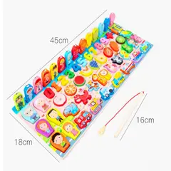 GENERICO - Juego didáctico tablero de pesca multifuncional