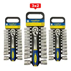 GOODYEAR - Set de Dados 21pcs 1/2" pulgadas CRV 3X2