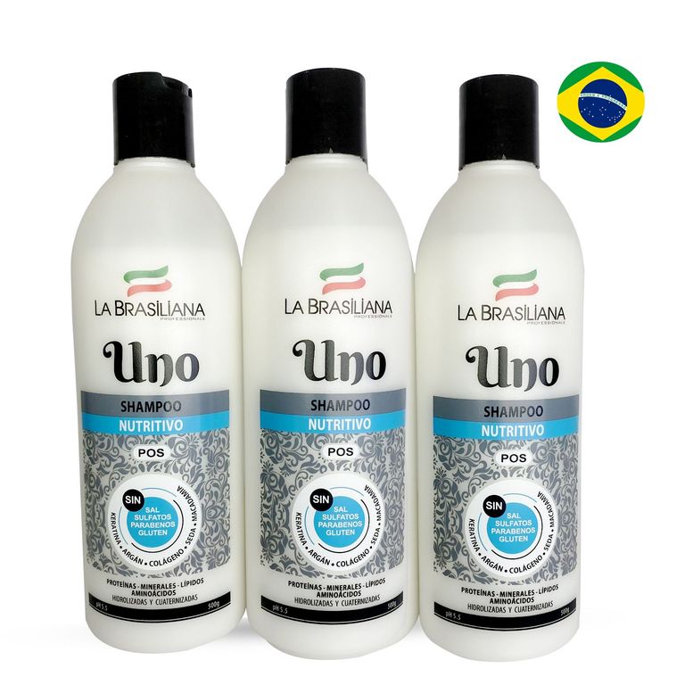 Shampoo Sin Sal Post Alisado POR 3 - La Brasiliana.