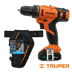 TRUPER - Taladro Inalambrico 12V y Porta Taladro