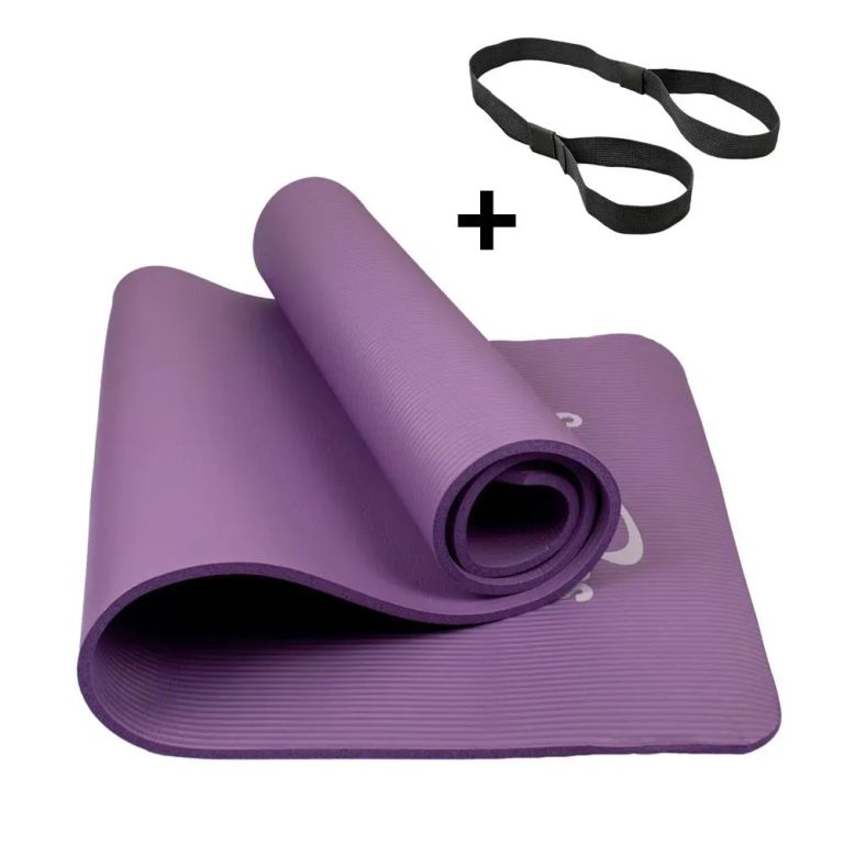 Colchoneta mat pilates + ligas -10 mm morado