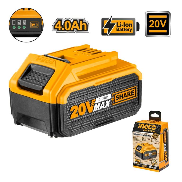 BATERÍA DE LITIO 20v MULTIHERRAMIENTAS 4AH INGCO TOTAL SUPER SELECT