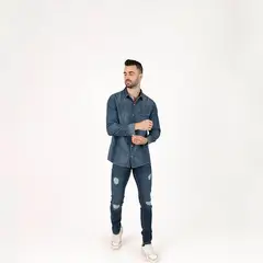 COTTON'S JEANS - Jean Skinny Hombre Cottons Jeans León Azul