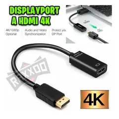 GENERICO - Adaptador displayport a hdmi 4k convertidor ultra hd display port