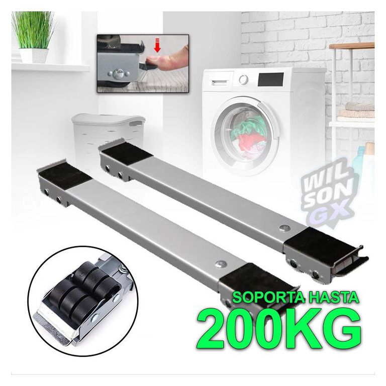 Soporte base metal ruedas lavadora refrigeradora