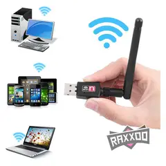 GENERICO - Antena wifi usb inalambrico adaptador internet p/ laptop pc 1200 mbps
