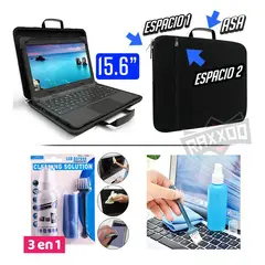 GENERICO - Combo funda para laptop 15 16 15,6 maletin + kit limpieza 3 en 1